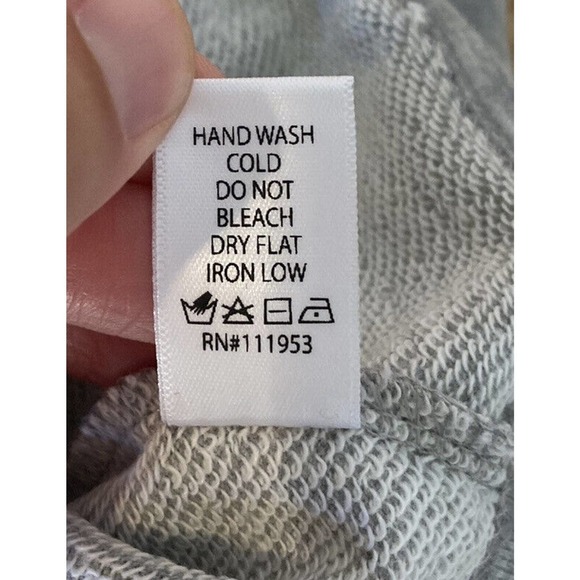 NEW Active USA Cinch Waist Crop Sweatshirt Size Small Women’s Grey Pullover - Picture 5 of 8